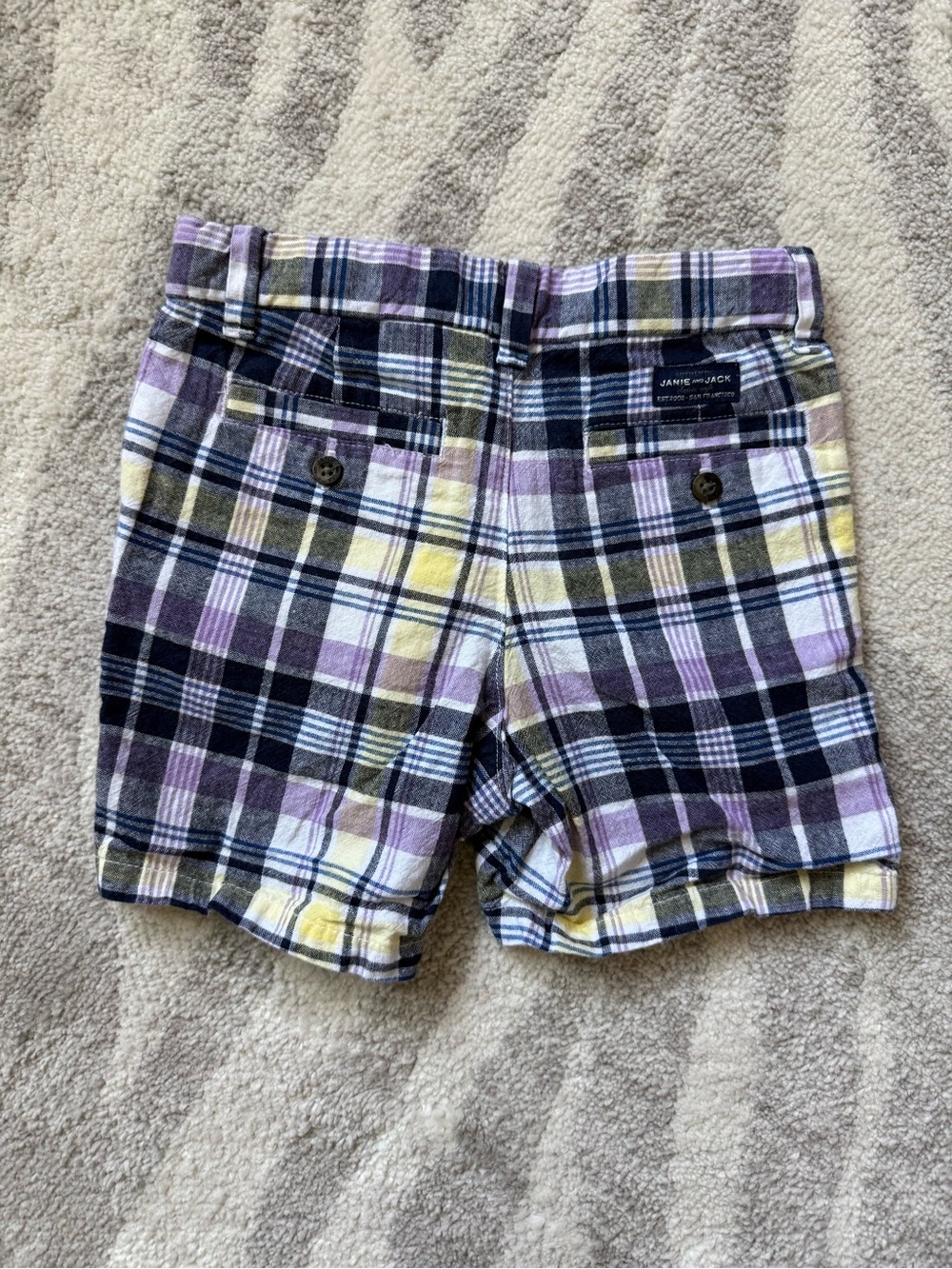Janie and Jack Plaid Poplin Shorts w Ajustable Waist Size 3